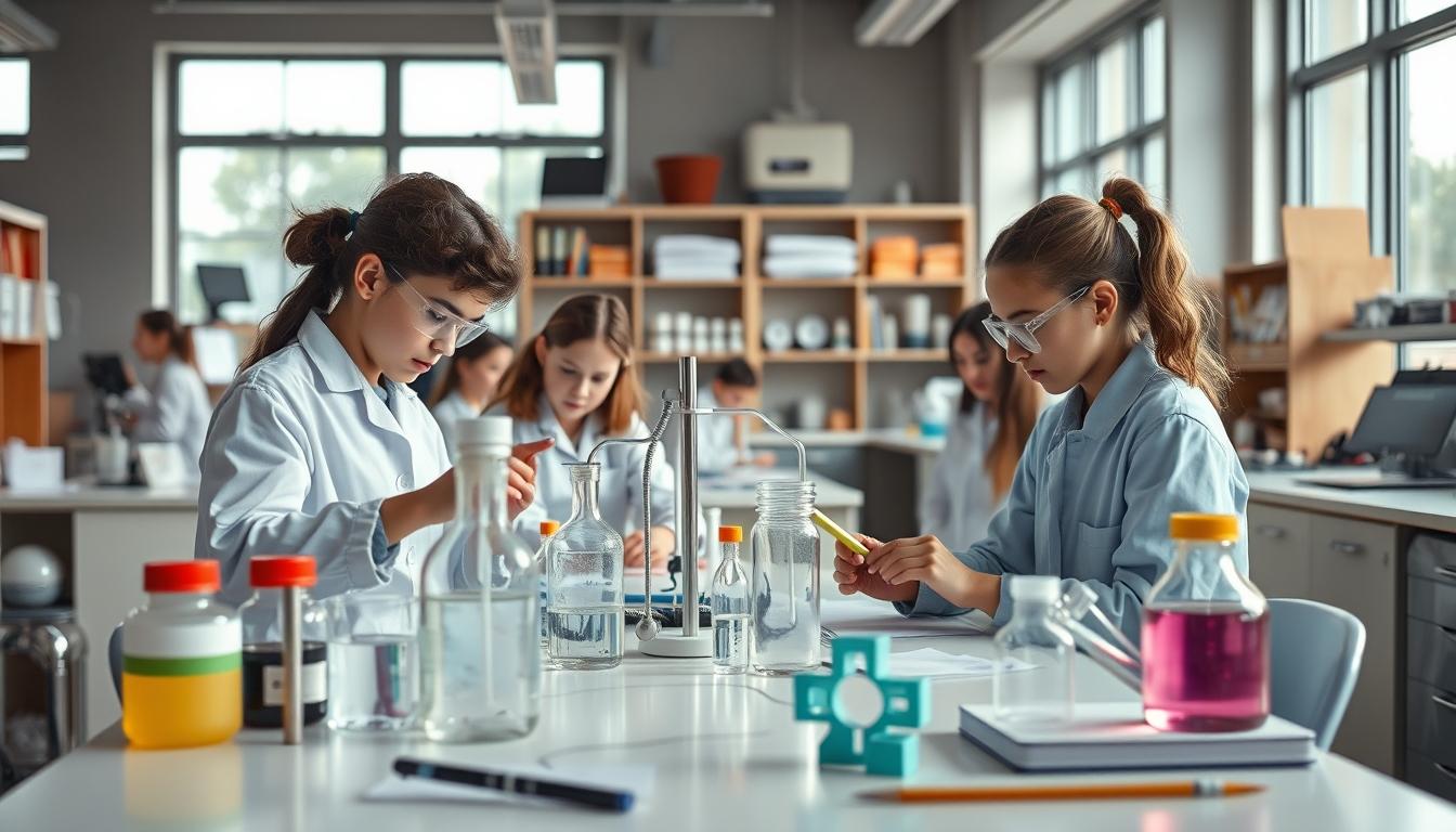 Student developing practical and academic skills